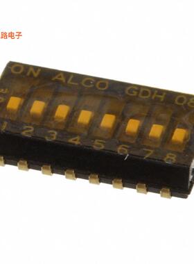 GDH08SA04 -原装[SWITCH SLIDE DIP SPST 0.025A 24VSPST