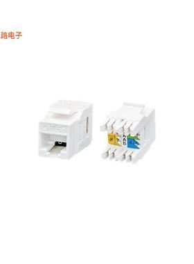 3261-0008-05 -原装[CAT5E UNSH. KEYSTONE JACK, WHITE模块