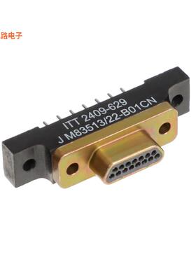 M83513/22-B01CN -[全新CONN MICRO-D PLG 15P PNL MT SLDR]