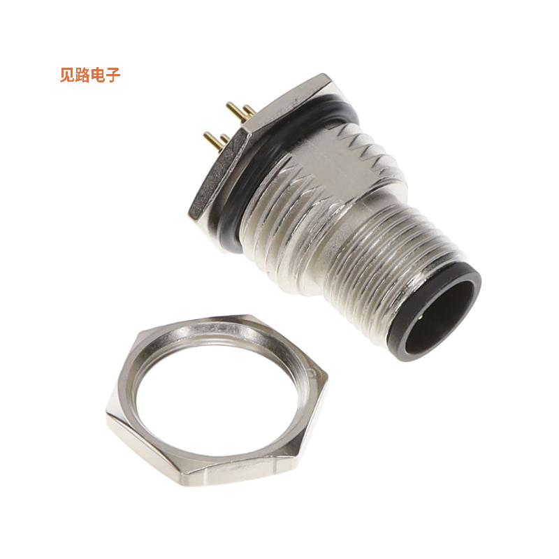 M12A-04PMMP-SF8002 -原装[M12 PANEL PCB CONN插座,公形引脚