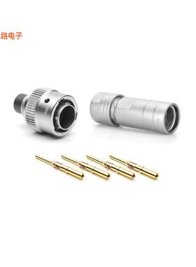 RT06104PNH03SS-K -[全新CONN PLUG MALE 4POS GOLD CRIMP]