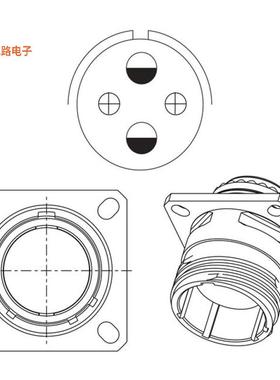 HV00RF15-54P -[全新ALUMINUM FLANGE MOUNT, PIN CONTA]