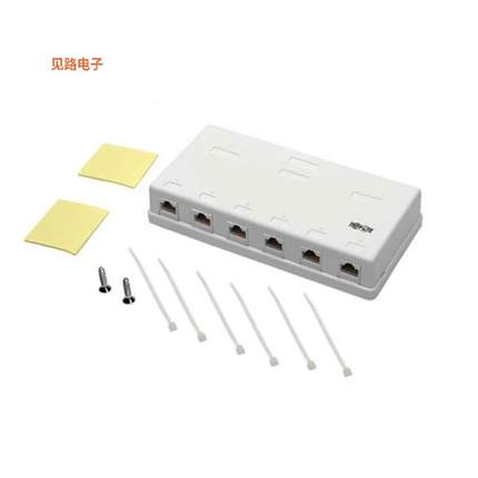 N236-006-WH -原装[CAT6 SURFACE-MOUNT BOX 6-PORT UN插孔