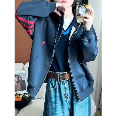 长袖拉链常规慵懒风连帽通勤宽松