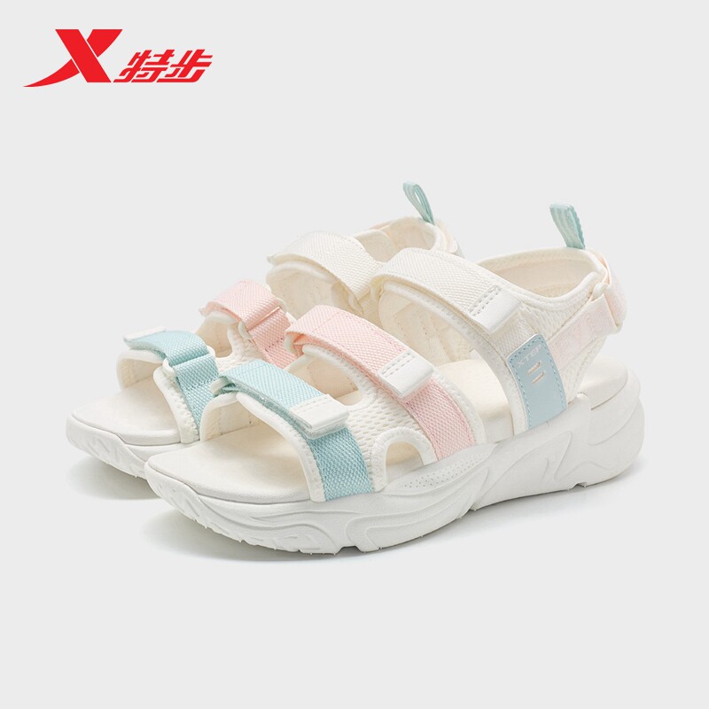 特步凉鞋女鞋夏季新款百搭轻便透气鞋子沙滩鞋休闲鞋977218170022