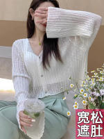 A large-sized sun-protective knitted cardigan for women in summer, a thin and chubby girl with air conditioning, an ice silk coat, a halter skirt and a shawl thumbnail 6