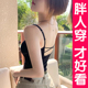 文胸一体美背无袖 带胸垫吊带背心女大码 内搭外穿打底衫 上衣胖mm夏
