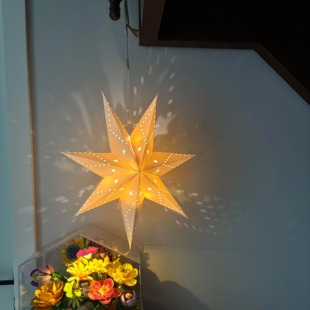 圣诞星星灯纸灯罩挂件圣诞装饰家居客厅装饰圣诞节氛围感装饰布置