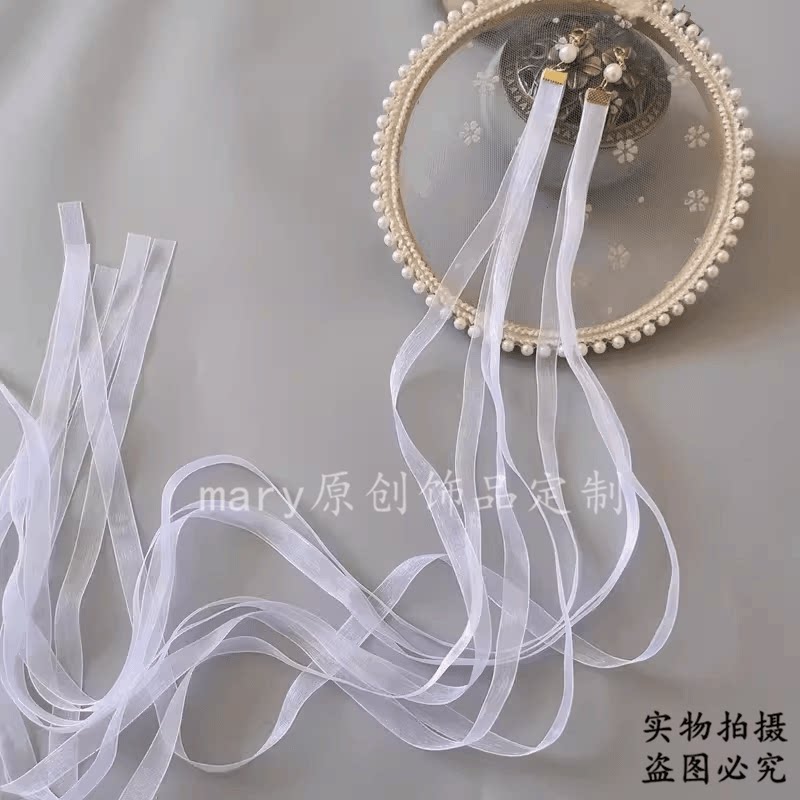 长流苏后压可拆卸发饰仙气图片