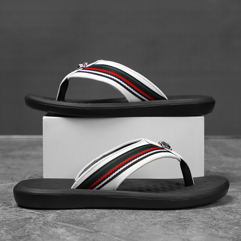 欧美风美杜莎人字拖男士沙滩