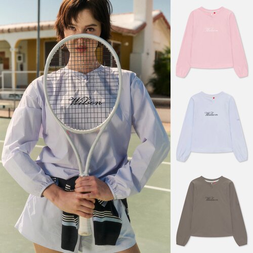 韩国直邮｜Wilson网球女士prima背部扭纹高弹梭织速干长袖｜26春