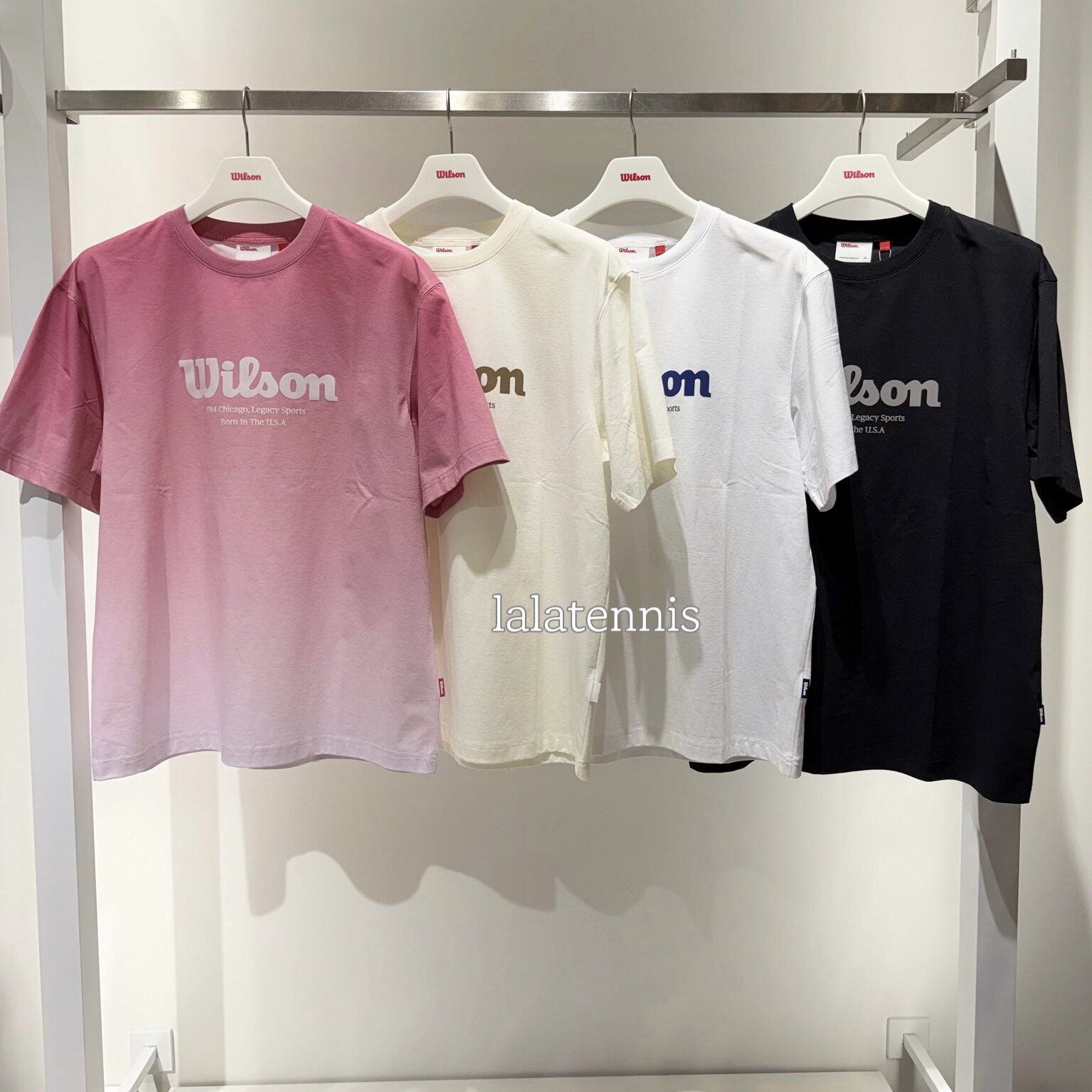 韩代 Wilson网球运动26夏男女同款Puredry Ace大logo速干圆领短袖