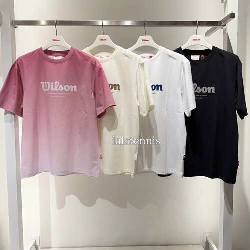 韩代 Wilson网球运动26夏男女同款Puredry Ace大logo速干圆领短袖