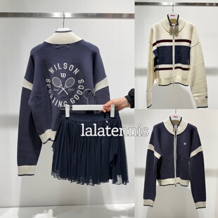韩国直邮|威尔胜Wilson26春夏网球运动女士高领全拉链针织外套