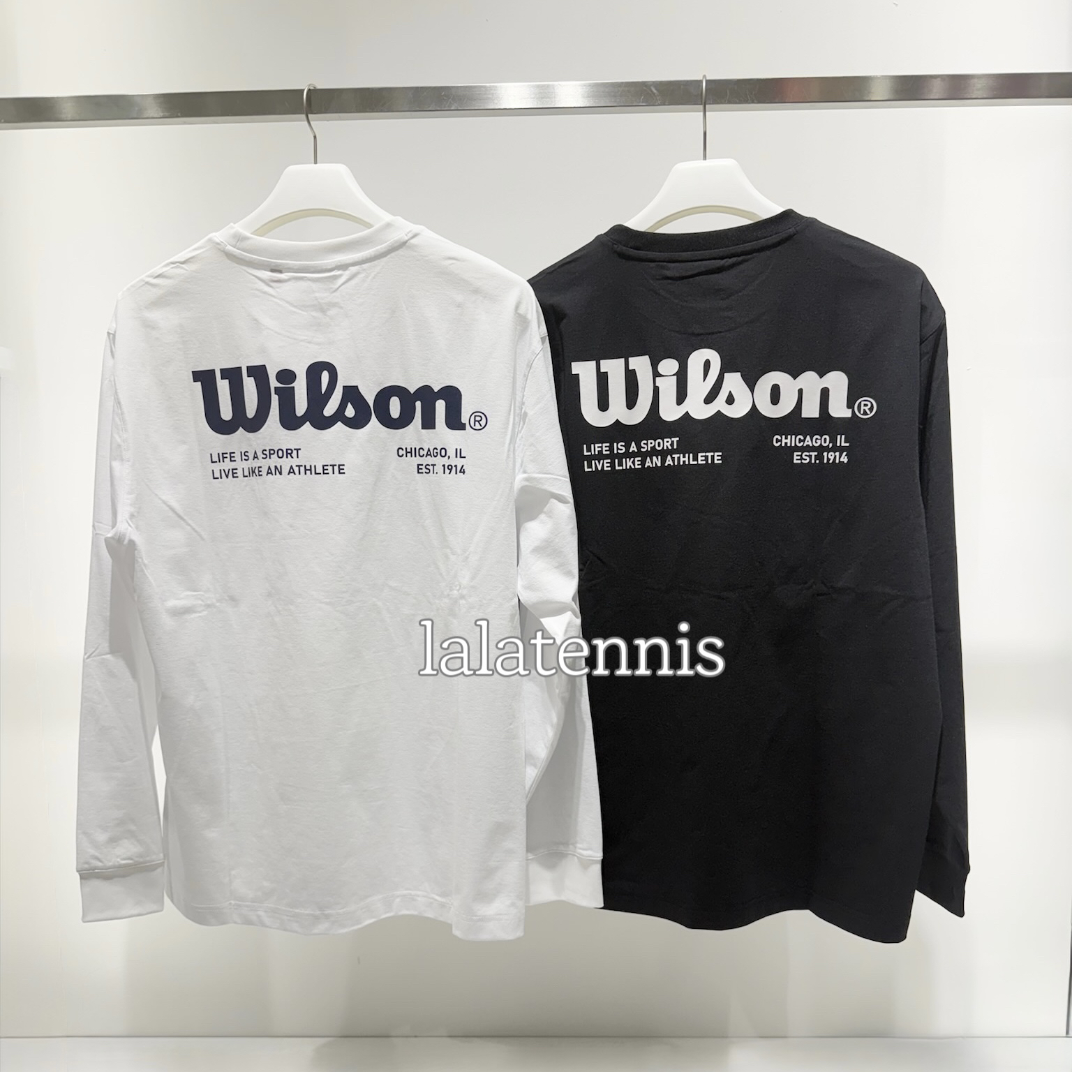 韩国直邮｜Wilson男女通用背部大logo速干透气长袖T恤｜25新款