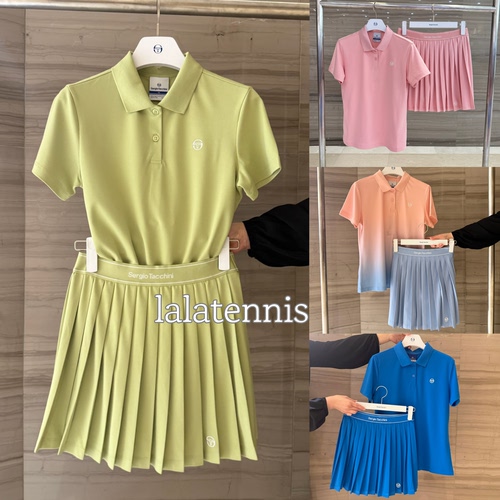 韩国直邮｜SergioTacchini马卡龙色系速干Polo短袖百褶裙｜26春夏