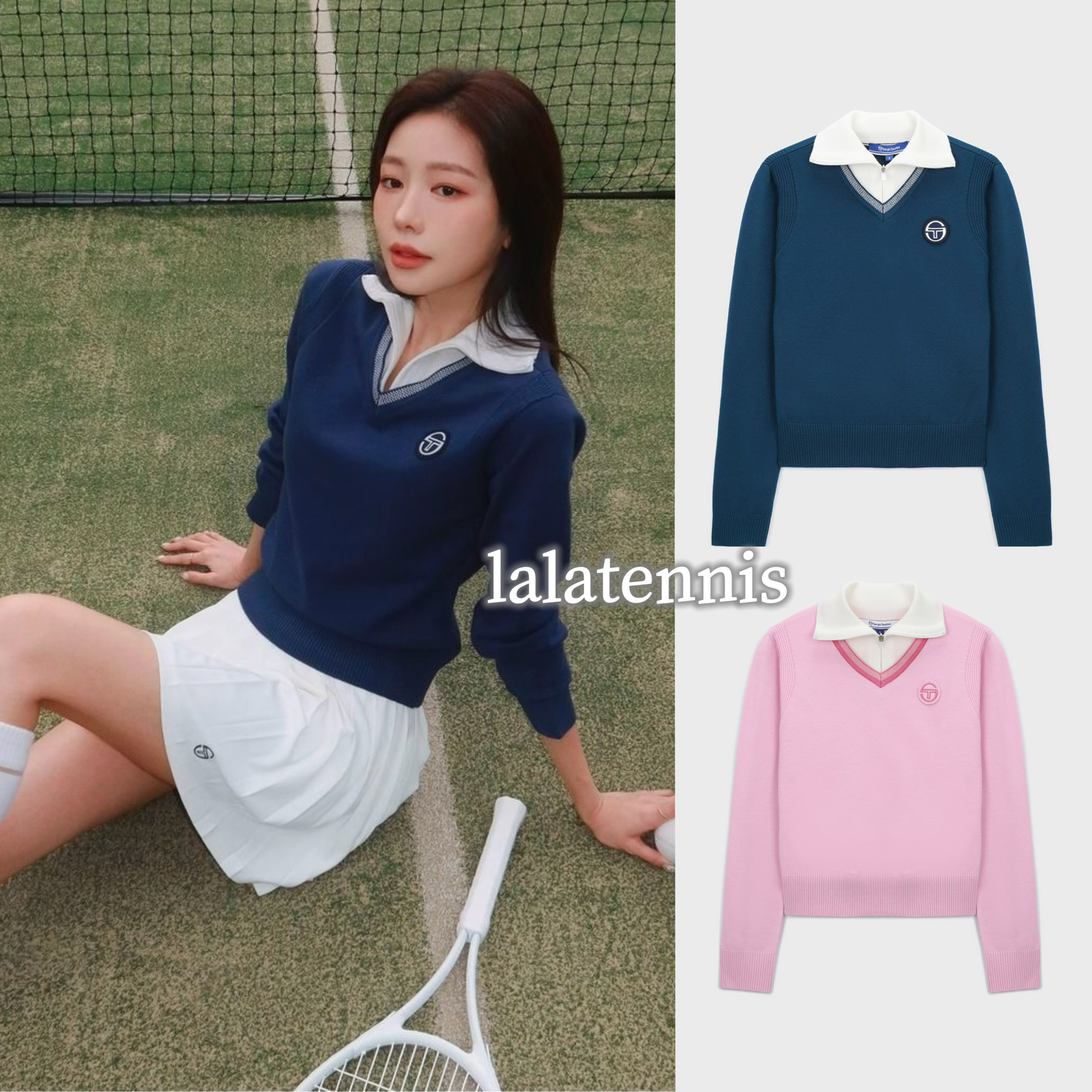 韩国直邮｜塞尔吉奥网球系列女士速干翻领针织衫｜24秋冬款