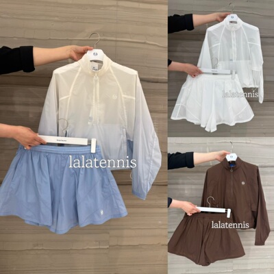 韩代｜SergioTacchini26年女士网球轻量防晒梭织半拉链外套裤裙