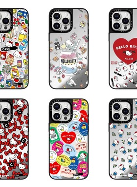 CASE联名可爱HelloKitty凯蒂KT猫适用iphone17ProMax手机壳16pro苹果15防摔14镜面Magsafe磁吸13卡通12全包壳