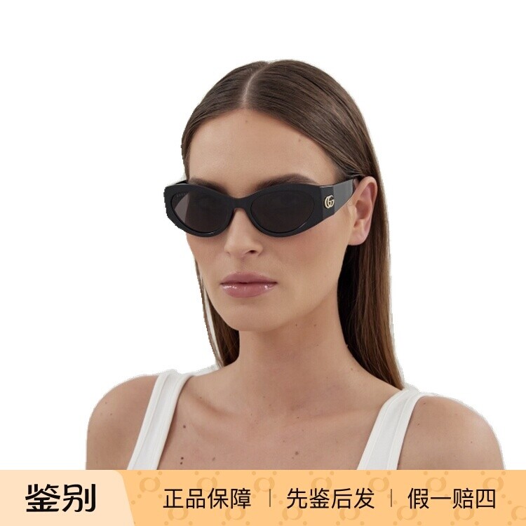正品代购GUCCI古驰墨镜女新款时尚潮流猫眼形简约GG1401S太阳眼镜