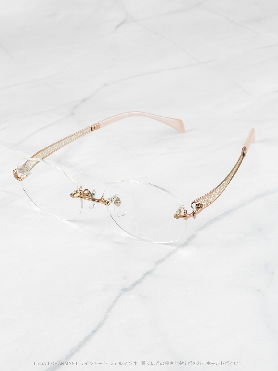日本charmant夏蒙眼镜框无框女款时尚线钛超轻金丝小脸眼镜架1622