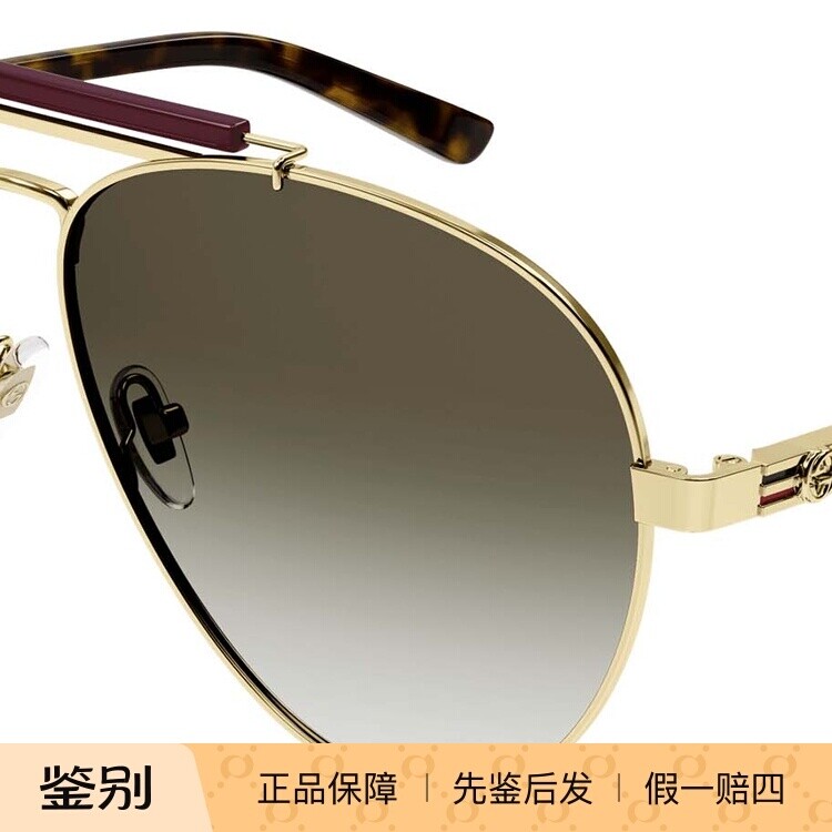 Gucci/古驰飞行员式男太阳眼镜图片