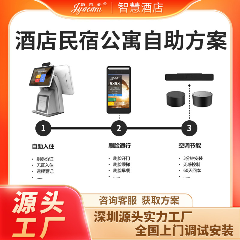 智慧酒店无人前台自助入住一体机民宿宾馆智能解决方案美团携程