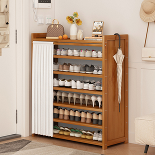 鞋架家用门口多层简易防尘分层隔板小型收纳室内好看鞋柜置物架子