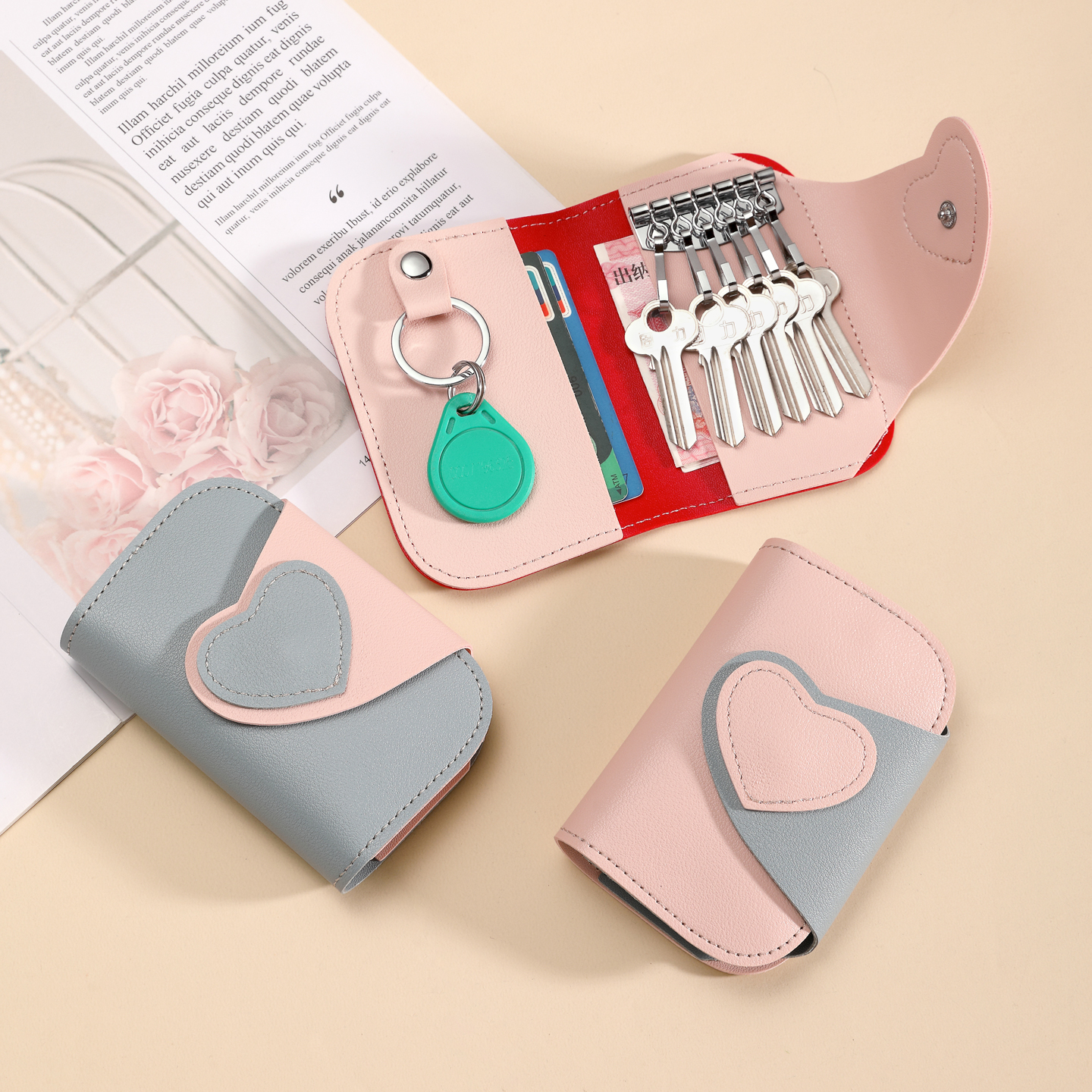 钥匙包男多功能爆款汽车通用大容量女腰挂家用钥匙扣全套一整套