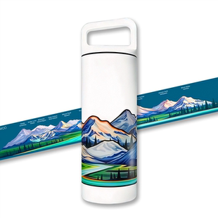 野派 WILDPIE 长条风景贴纸 喀斯喀特火山 可水洗不留胶