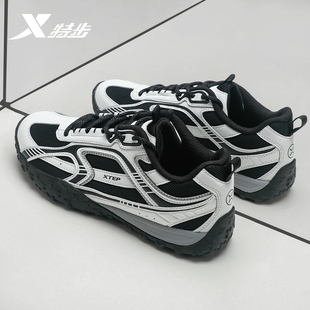 特步雪饼鞋防滑德训鞋女低帮百搭2026新款女鞋轻便休闲运动芭蕾鞋