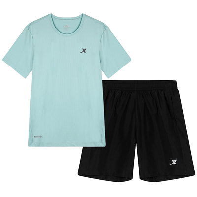 特步运动套装男夏季冰丝薄款