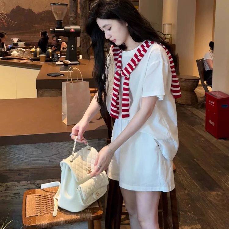 韩系简约休闲运动服套装女夏季时休闲运动套装