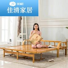 z折叠床单人家用午休1.2午睡床两用沙发床1.5米简易实木双人竹凉