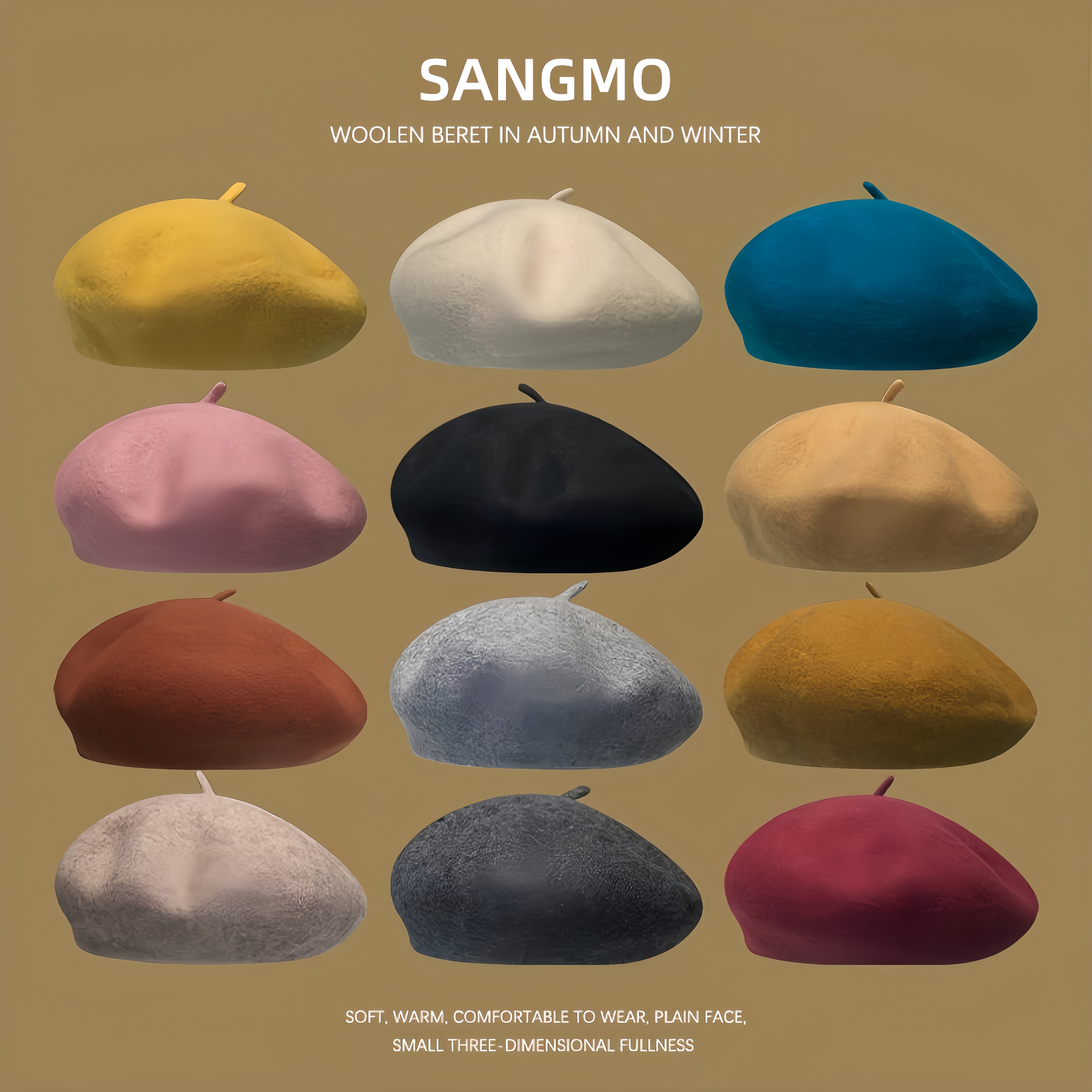 日系毛呢贝雷帽女2025新款高级羊毛蓓蕾帽复古百搭画家帽子显脸小,服饰配件/皮带/帽子/围巾,帽子,淘宝优惠券,粉丝福利购,淘宝优惠卷