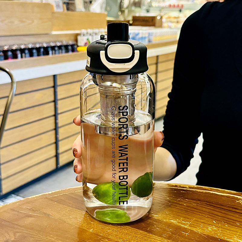 德国吨吨玻璃杯高硼硅1000ml大容量耐高温泡茶水分离水壶2026新款