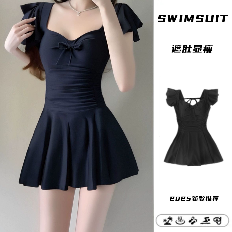 裙式连体泳衣女韩版ins风时尚少女气质网红款成人绝美拍照高级感