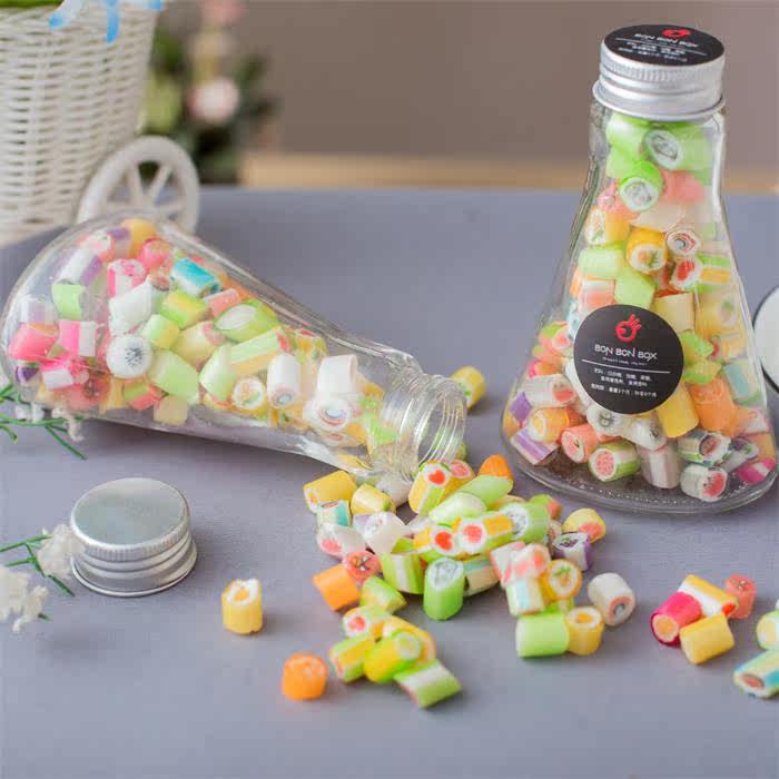 女生高颜值零食手工切片糖果创意水果口味瓶装网红硬糖生日小礼物