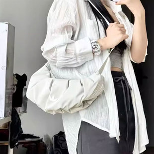 Adidas阿迪达斯三叶草女子饺子包牛角包云朵包拎包休闲挎包KC1420