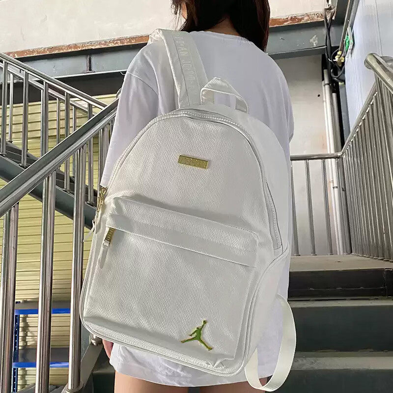 耐克Jordan防水运动包正品AJ双肩包大容量蛇纹皮革男女背包DO9259