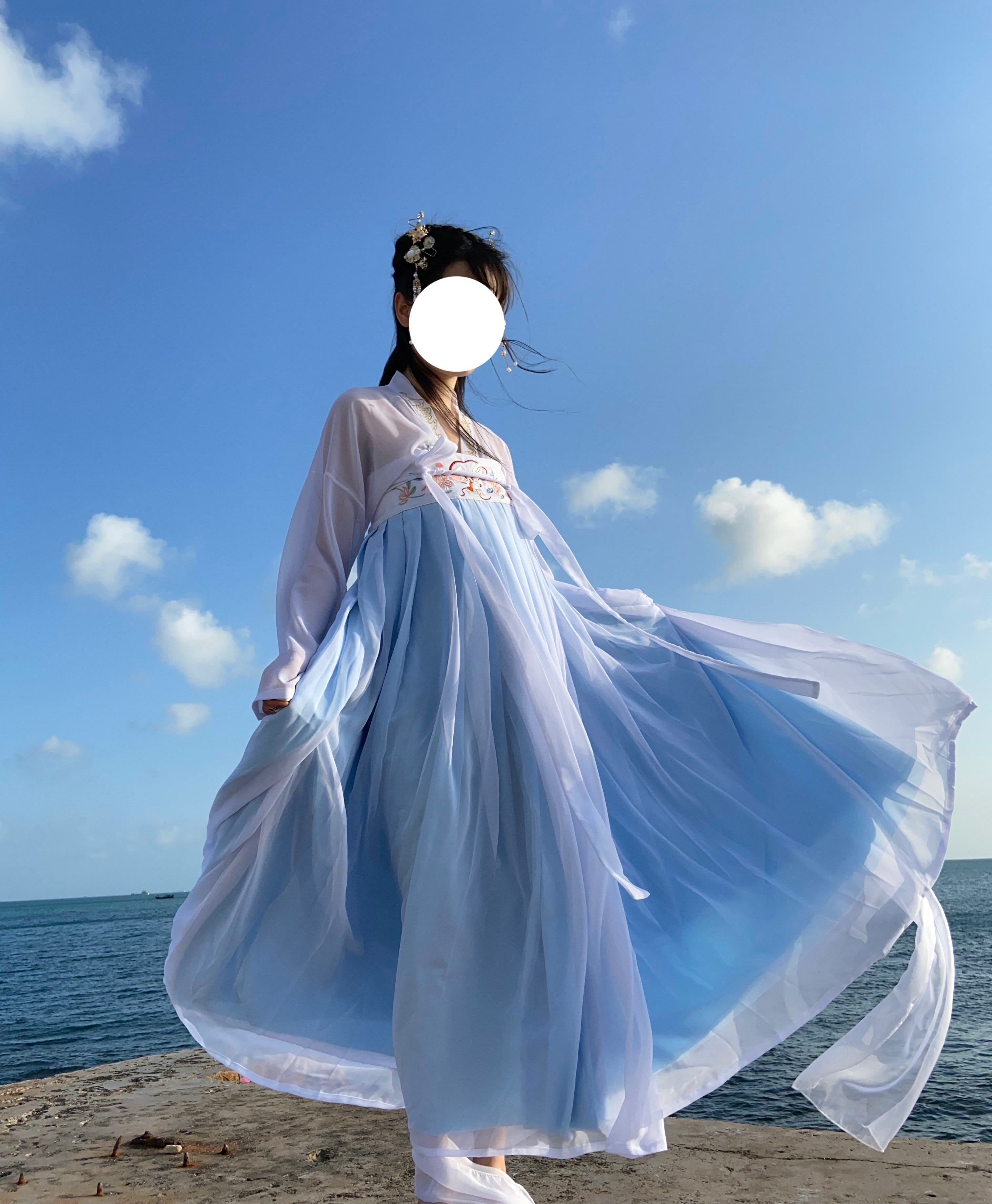 赋关雎原创汉服女【兔子】日常夏款元素超仙刺绣学生齐胸襦裙白菜