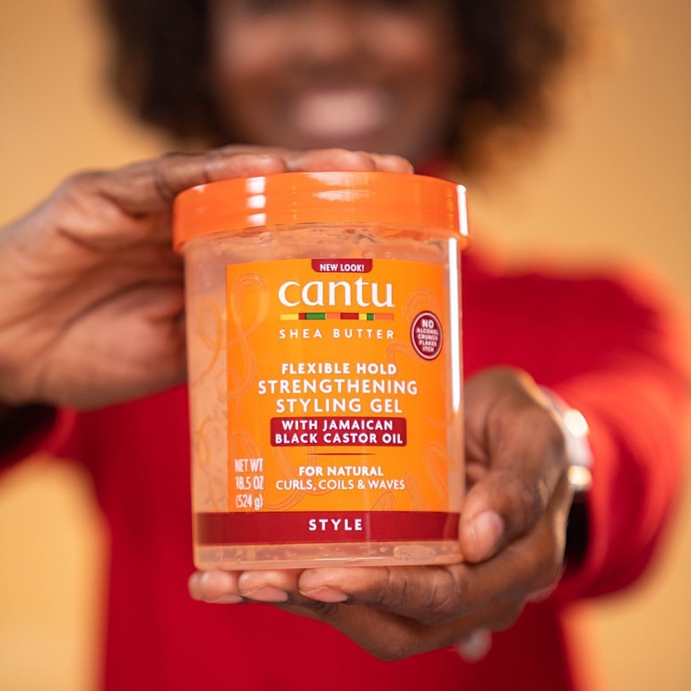 美国Cantu Styling Gel天然乳木果油造型啫喱保湿滋润防毛躁524g