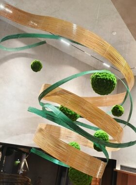 国风竹编艺术花艺造型空间美学