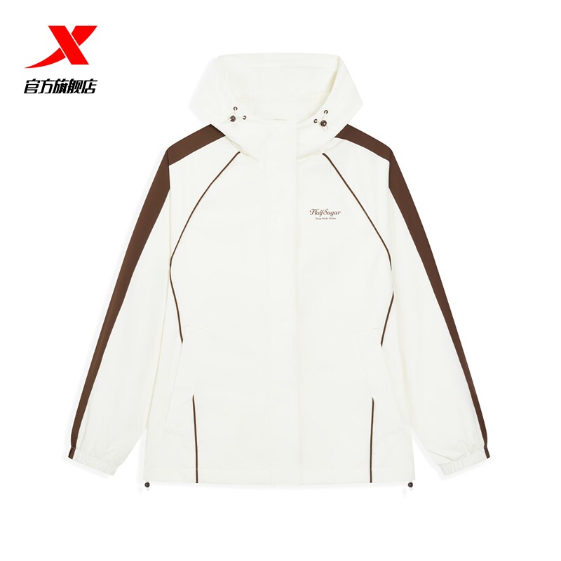 特步外套女士2026夏季新款运动夹克上衣休闲宽松风衣女健身服学生