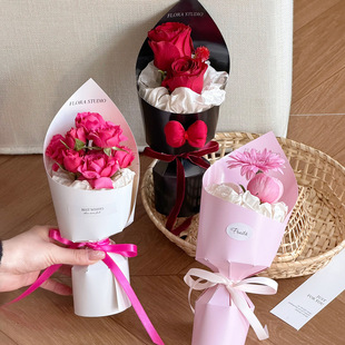 新款节日花店资材迷你尖角一体式定型片包装纸鲜花花束包花纸神器