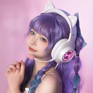 漫步者G2PRO猫耳电竞头戴耳机有线带麦声卡台式 电脑游戏专用吃鸡