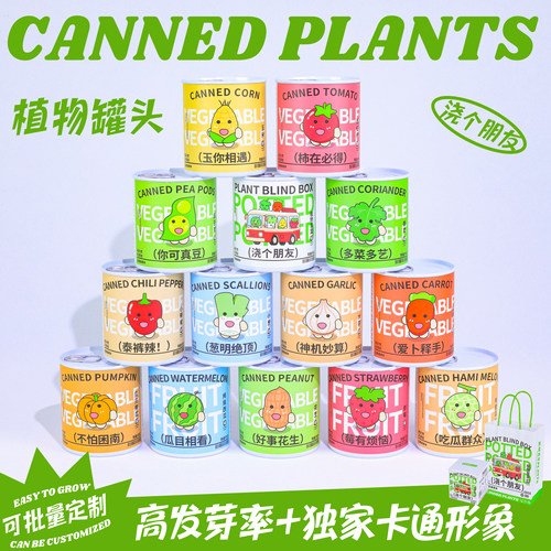 植物罐头diy草莓西红柿种子种植盆栽学生观察生长绿植礼物伴手礼
