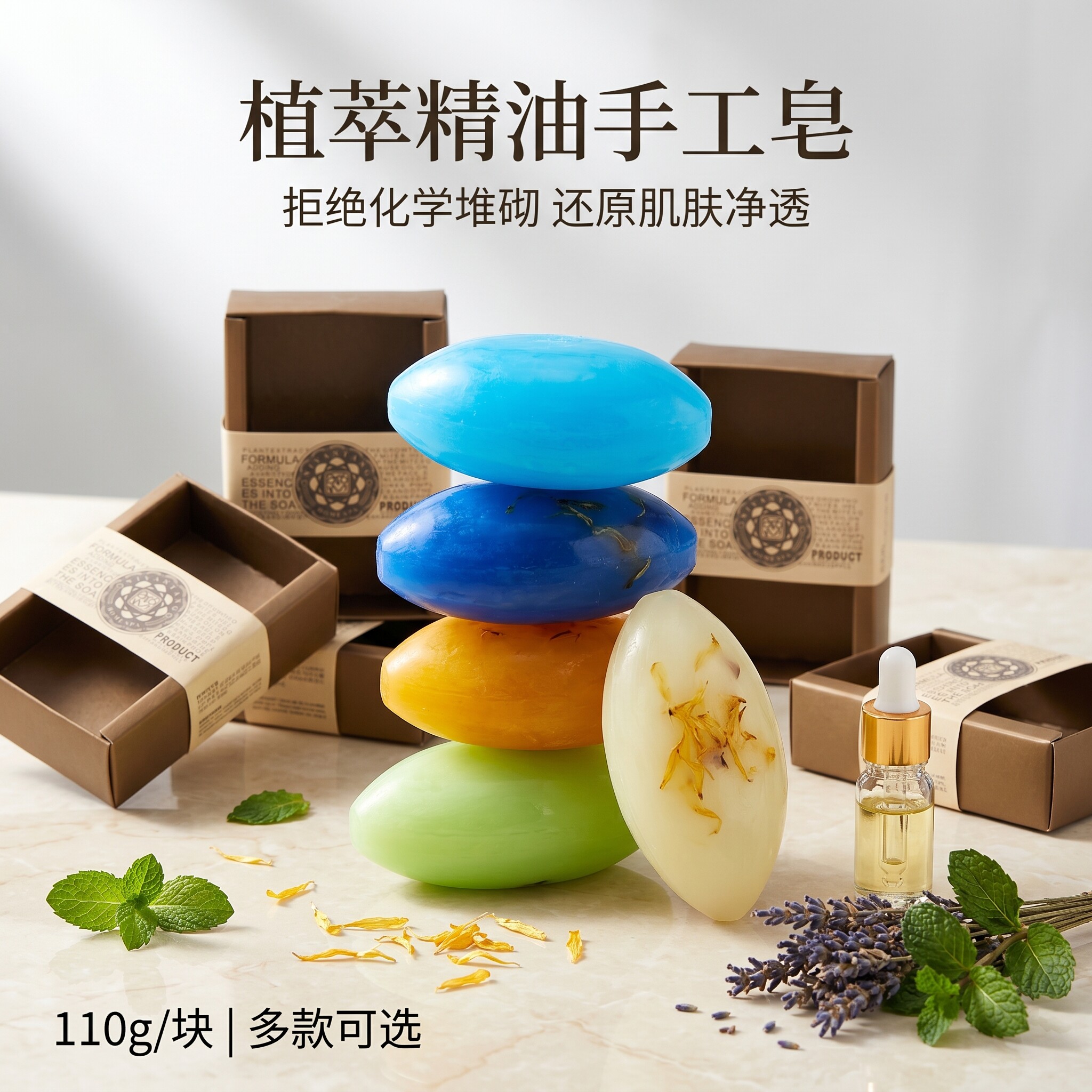 泰国玫瑰精油手工皂控油清洁