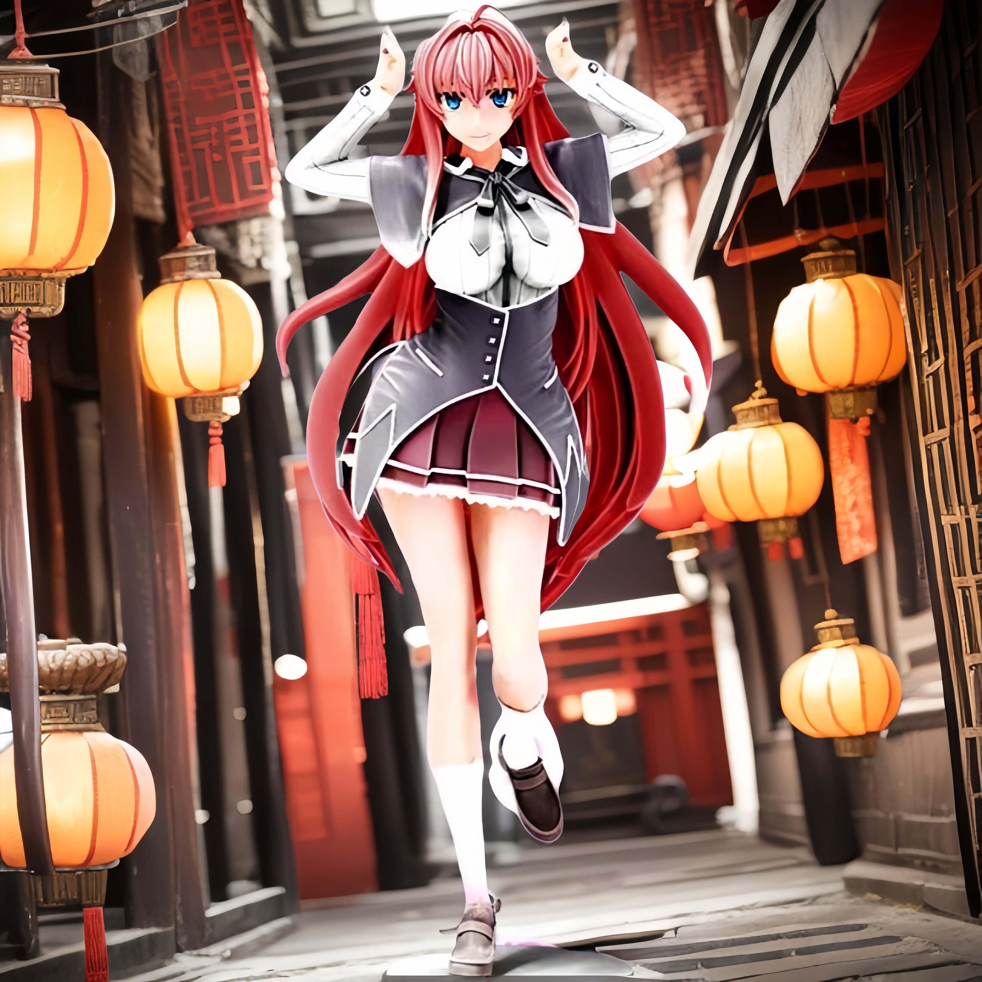 1/10 莉雅丝·吉蒙里手办gk白模未上色3d打印恶魔高校dxd模型限量