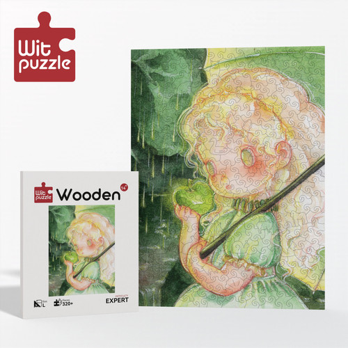 WitPuzzle《青苹果》异形木质拼图 成人智力消磨时光玩具